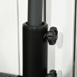 Outsunny Half Round Umbrella Base, Sand Or Water Filled Half Patio Umbrella Stand Holder For Garden, 40lb Capacity Water Or 46lb Capacity Sand, Black -Outsunny GUEST e70fbf67 b6fa 4f3a be0f dcd0f238676d