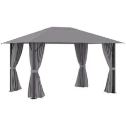 Outsunny 13' X 10' Patio Gazebo Outdoor Canopy Shelter With Sidewalls, Vented Roof, Aluminum Frame For Garden, Lawn, Backyard And Deck -Outsunny GUEST e76b587d 7693 4496 ab6d f77b4724f724