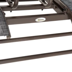 Outsunny 2-Person Outdoor Glider Bench W/ Center Table, Steel Frame For Backyard Garden Porch, Gray -Outsunny GUEST e8876fc0 a4ed 4475 a0fa a3957fe82f91