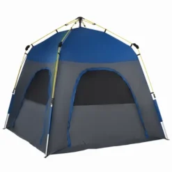 Outsunny Camping Tents 4 Person Pop Up Tent Quick Setup Automatic Hydraulic Family Travel Tent W/ Windows, Doors Carry Bag Included -Outsunny GUEST eaa8192b 8f3b 4761 b0dc dab696572f3b
