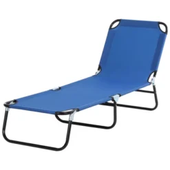 Outsunny Portable Outdoor Sun Lounger, Lightweight Folding Chaise Lounge Chair W/ 5-Position Adjustable Backrest For Beach, Poolside And Patio -Outsunny GUEST eb7b733d 68f5 4a0f 88f9 128380cc5fac
