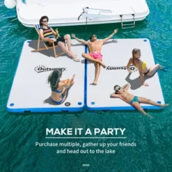 Outsunny Water Inflatable Floating Dock, Rafting Platform Island, Large Mat With Air Pump & Backpack, For Pool, Beach, Ocean, White -Outsunny GUEST eb8a3bb9 8151 47d5 bab6 9e3c4433b747