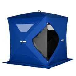 Outsunny 4 Person Ice Fishing Shelter, Waterproof Oxford Fabric Portable Pop-up Ice Tent With 2 Doors For Outdoor Fishing -Outsunny GUEST ed2bddf1 b3a8 4669 adca a0921087912e