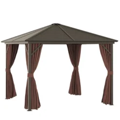 Outsunny 10x10 Hardtop Gazebo With Aluminum Frame, Permanent Metal -Outsunny GUEST f4bff18a 607d 4f45 b7d0 338a47727e4d