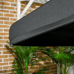 Outsunny 3-Seat Patio Swing Chair, Outdoor Canopy Swing Glider With Cushion With 3 Throw Pillows & Adjustable Shade For Porch, Black -Outsunny GUEST f5bb2d3e 4c8b 406e 8c28 c6710d109238