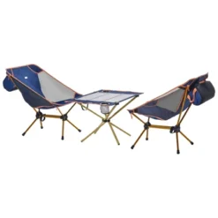 Outsunny Aluminum Frame Camping Padded Chairs Set With Lightweight Folding Table, 2 Cup Holders, Portable Carry Bag For Travel, Camping, Fishing -Outsunny GUEST f7c5763a 59c0 4b95 b1d7 f2929024b25a