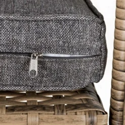 Outsunny Patio Adirondack Chair With All-Weather Rattan Wicker, Soft Cushions, Tall Curved Backrest For Deck Or Garden -Outsunny GUEST fe27435a ad2f 4bbc a85a 69933b382c15