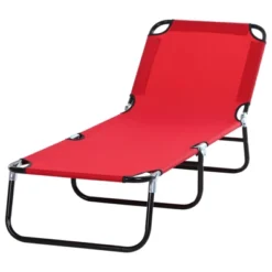 Outsunny Portable Outdoor Sun Lounger, Lightweight Folding Chaise Lounge Chair W/ 5-Position Adjustable Backrest For Beach, Poolside And Patio -Outsunny GUEST fe3c92a7 e696 4eb7 b0df 4fe5a1b8358d